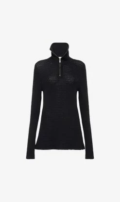 Bassike | Collared Tubular Knit - Black