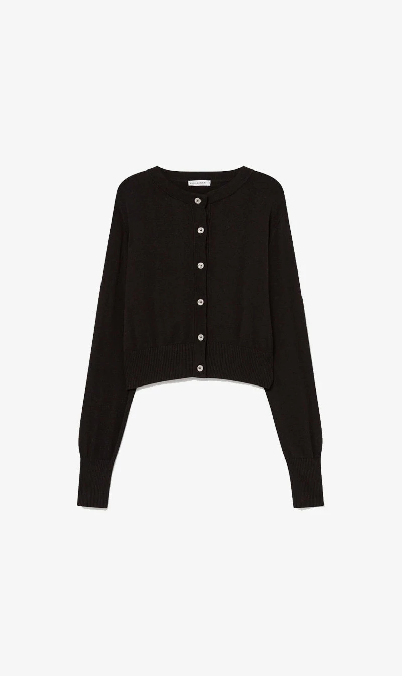 Silk Laundry | Cropped Cardigan - Black 1 Silk Laundry | Cropped Cardigan - Black
