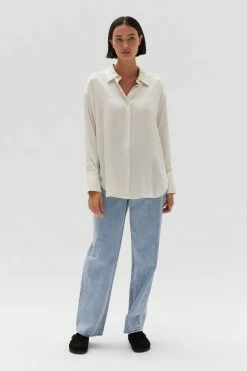 Assembly Label | Ena Silk Shirt - Cream -Acler Shop EnaSilkShirtCream 0452 1120x 5c5a335f 3fba 4f2a 81eb 6dcab4fa858d