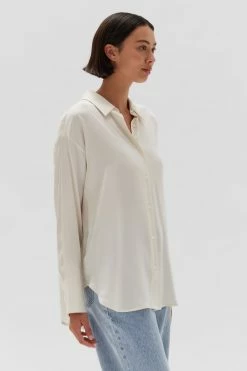 Assembly Label | Ena Silk Shirt - Cream -Acler Shop EnaSilkShirtCream 0467 1120x d5abefb8 08da 4a98 84aa a3974a46e1cf