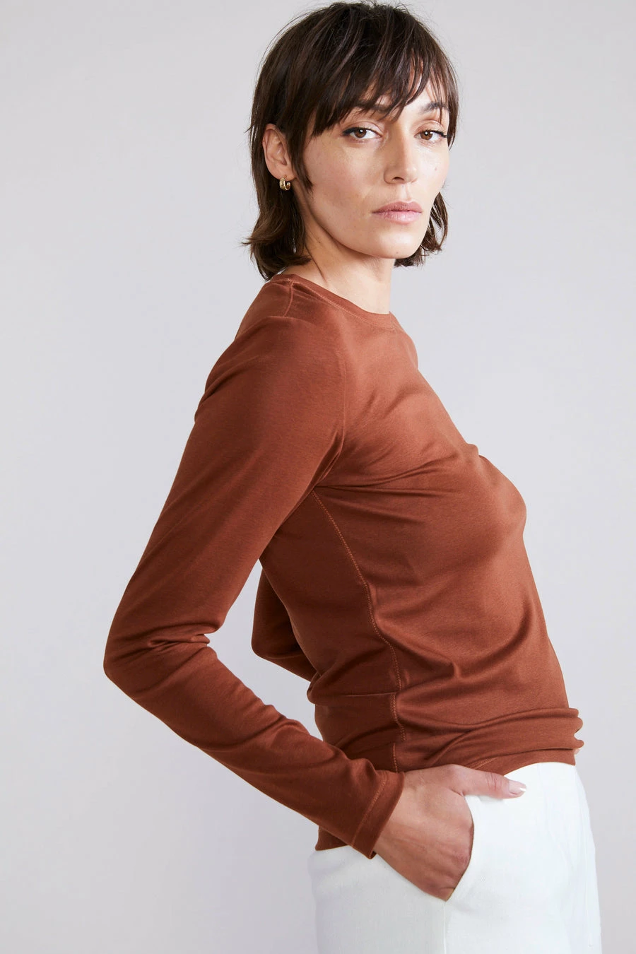 Laing | Long Sleeve T-Shirt - Rust 2 Laing | Long Sleeve T-Shirt - Rust - Image 2