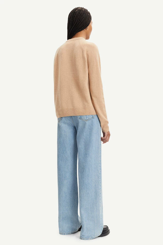 Samsoe Samsoe | Boston O-Neck - Khaki 3 Samsoe Samsoe | Boston O-Neck - Khaki - Image 3