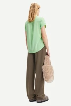 Samsoe Samsoe | Majan Short Sleeve Shirt - Sprucestone -Acler Shop F19123672 146316TCX 3