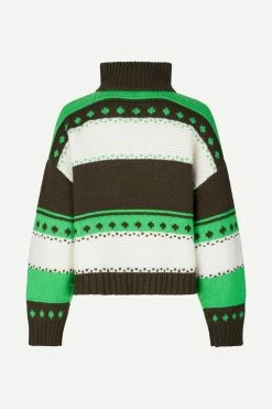 Samsoe Samsoe | Ekei Turtleneck Zip - Vibrant Green -Acler Shop F22300091 166339TCX 9