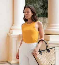 Father Rabbit | Rib Tank - Yellow -Acler Shop Father Rabbit Rib Tank Yellow Chloe Campaign 8 600x600 2x 26cd39ee f6de 414f 8d30 7a7bbeb36622