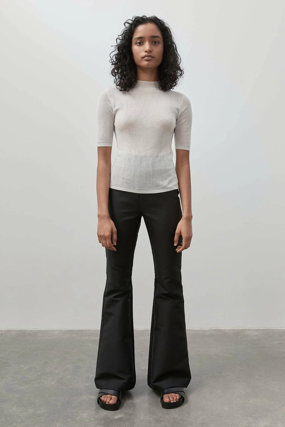 St Agni | High Neck Knit Top - White 3 St Agni | High Neck Knit Top - White - Image 3