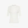 St Agni | High Neck Knit Top - White