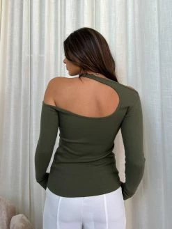 Caitlin Crisp | Smitten Top - Khaki -Acler Shop IMG 5577Large