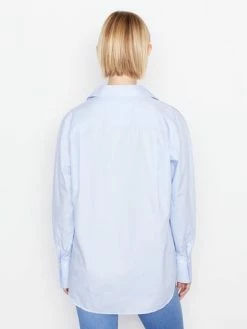 Frame Denim | The Oversized Shirt - Oxford Blue -Acler Shop LWSH2550 OXFORD BLUE FRSP22EC WOMENS DAY 03 0040HR