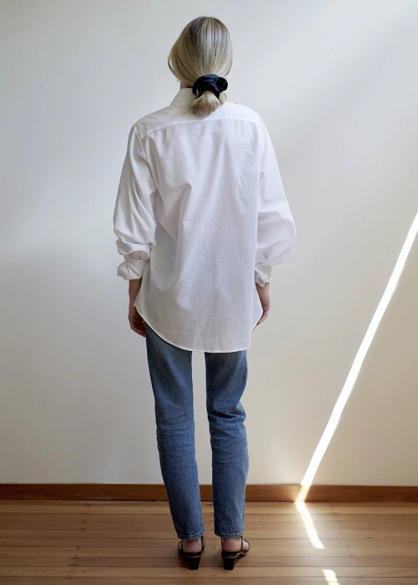 Mahsa | Billow Sleeve Shirt - Cotton White 3 Mahsa | Billow Sleeve Shirt - Cotton White - Image 3