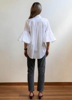 Mahsa | Bow Blouse - Cotton Voile White -Acler Shop Mahsa BowBlouse CottonLawn White Back 842x.progressive a9418c31 f675 44ca b36d 3c15de051ddf