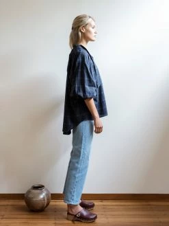 Mahsa | Don't Tie Me Down Blouse - Yarn Dye Check Ink -Acler Shop Mahsa Dont Tie Me Down Blouse Yarn Dye Check Ink Side 840x.progressive 803e9e71 4311 44f9 9292 2f84a6bca465