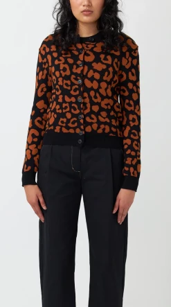 Kate Sylvester | Leopard Cardigan - Tobacco