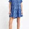 Karen Walker | Mini Orestes Dress - Navy / Cornflower