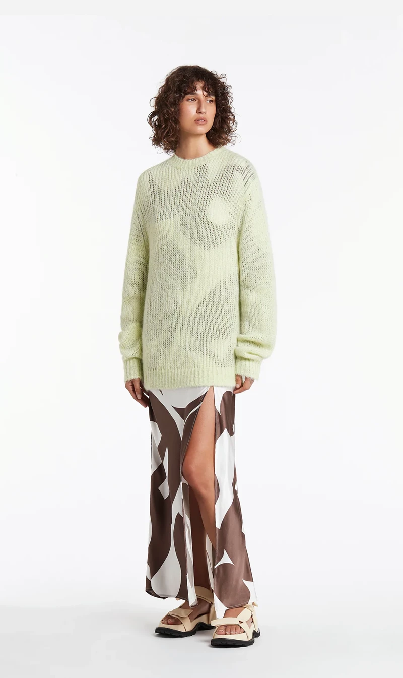 SIR THE LABEL | Ciao Open Knit Sweater - Pistachio 1 SIR THE LABEL | Ciao Open Knit Sweater - Pistachio