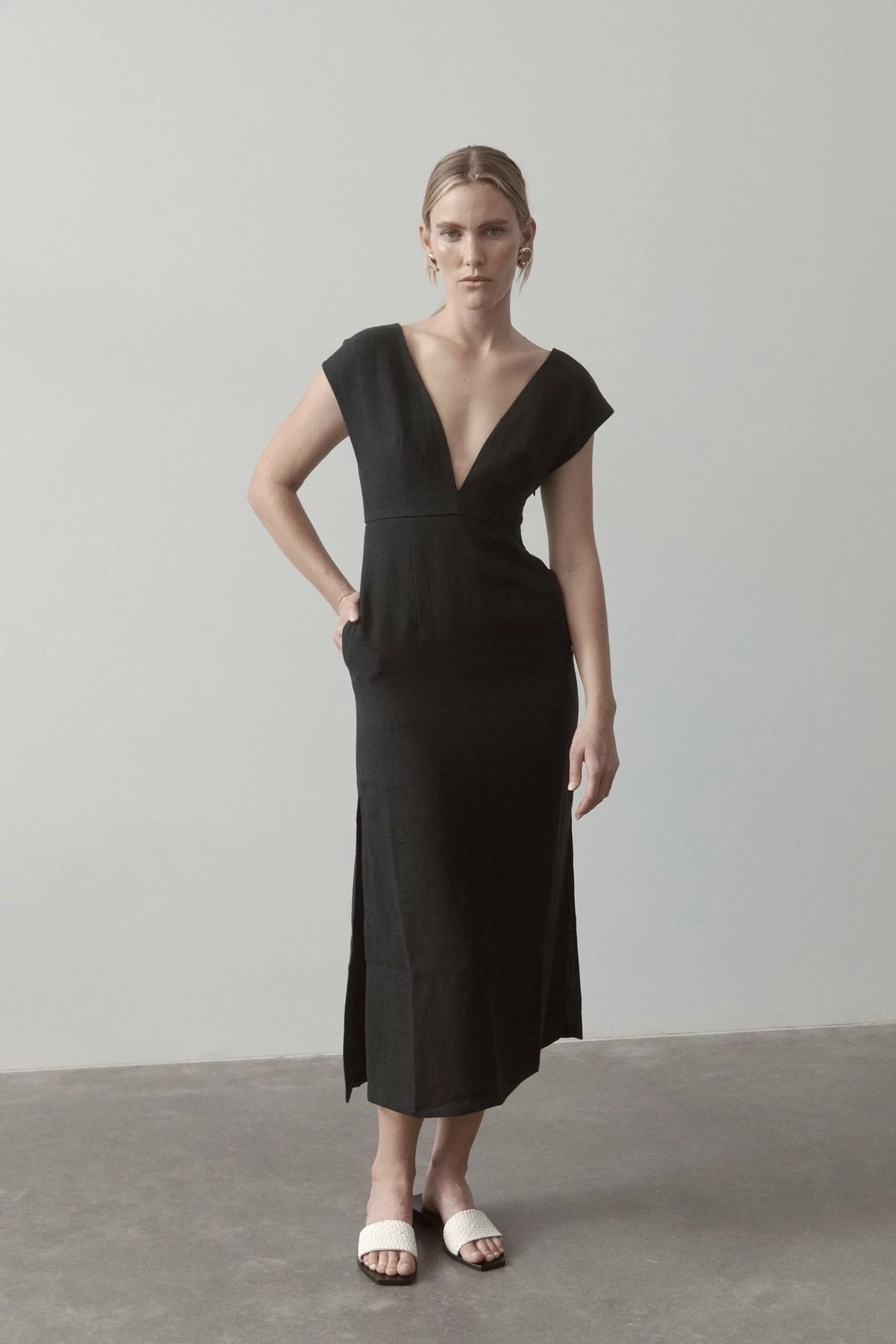 St Agni | Origami Dress - Black 2 St Agni | Origami Dress - Black - Image 2