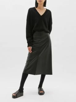 Bassike | Boxy Weekend Knit - Black/Teal Blue -Acler Shop PC21WK01boxyvneckweekendknitblackteal full styled 2000x b5bb65e7 a514 4bc9 85d1 ec3abe545bc1