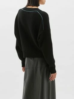 Bassike | Boxy Weekend Knit - Black/Teal Blue -Acler Shop PC21WK01boxyvneckweekendknitblackteal side 2000x b361365e 09ad 4de4 9f49 cd48ced8ee4a