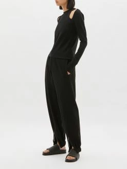 Bassike | Italian Jersey Cut Out Sleeve Top - Black -Acler Shop PC22WFT48 italian jersey cutout sleeve top black fullstyled 2000x 0a4e05dd e1c4 4a49 90d1 0d0c64372ca5