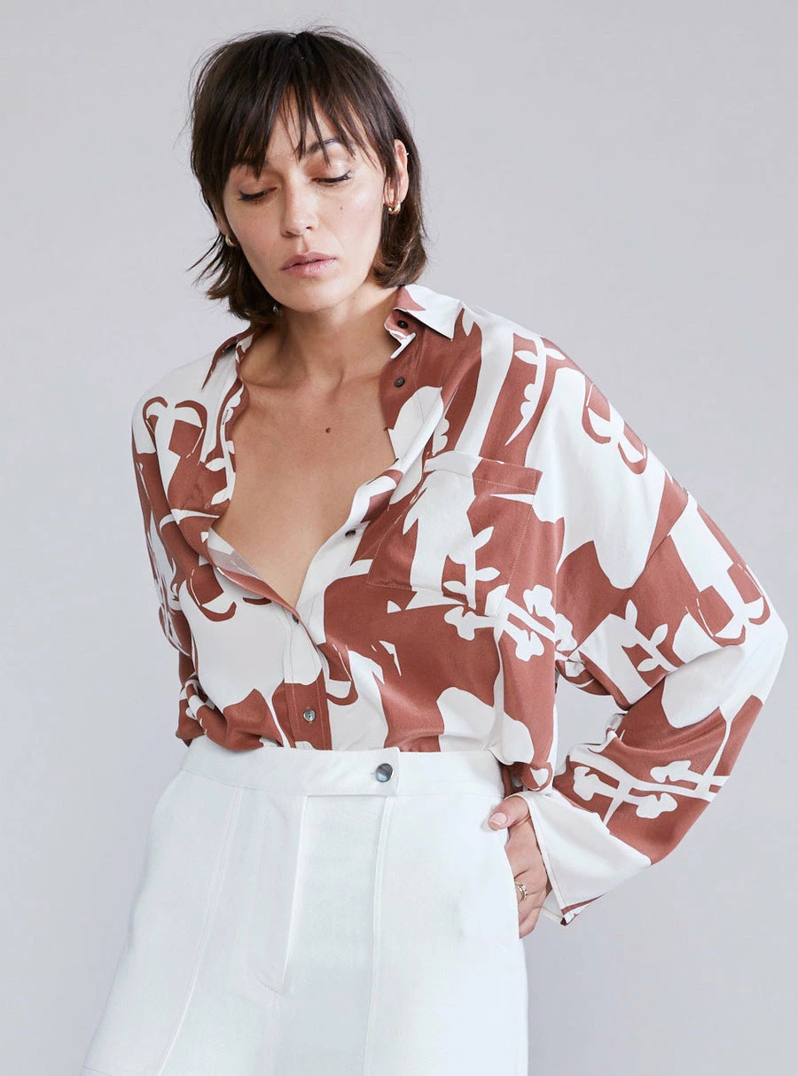 Laing | Schell Oversized Silk Shirt - Print 2 Laing | Schell Oversized Silk Shirt - Print - Image 2