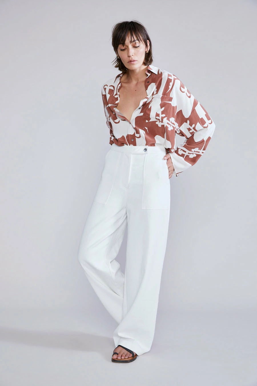 Laing | Schell Oversized Silk Shirt - Print 4 Laing | Schell Oversized Silk Shirt - Print - Image 4