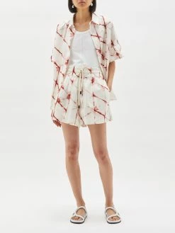 Bassike | Printed Boxy Cotton Short Sleeve Shirt - Redwood 8 Bassike | Printed Boxy Cotton Short Sleeve Shirt - Redwood -Acler Shop R22WFT19printedboxycottons sshirt redwoodprint full 2000x 3622dfb0 a360 40a3 baef 245151cc3384