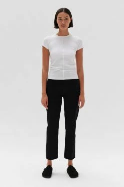 Assembly Label | Renn Organic Rib Tee - White -Acler Shop RennOrganicRibTeeWhite 0313