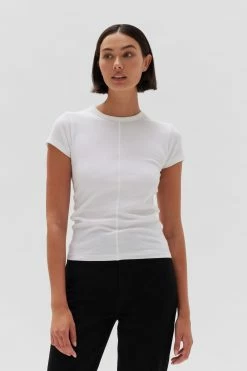 Assembly Label | Renn Organic Rib Tee - White -Acler Shop RennOrganicRibTeeWhite 0317