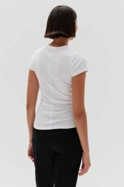 Assembly Label | Renn Organic Rib Tee - White -Acler Shop RennOrganicRibTeeWhite 0328