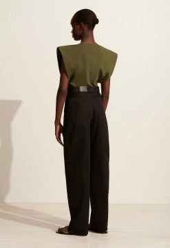 Matteau | Boat Neck Tee - Khaki -Acler Shop S14 BOAT NECK TEE UTILITY TROUSER KHAKI 22526 Matteau D2 0859