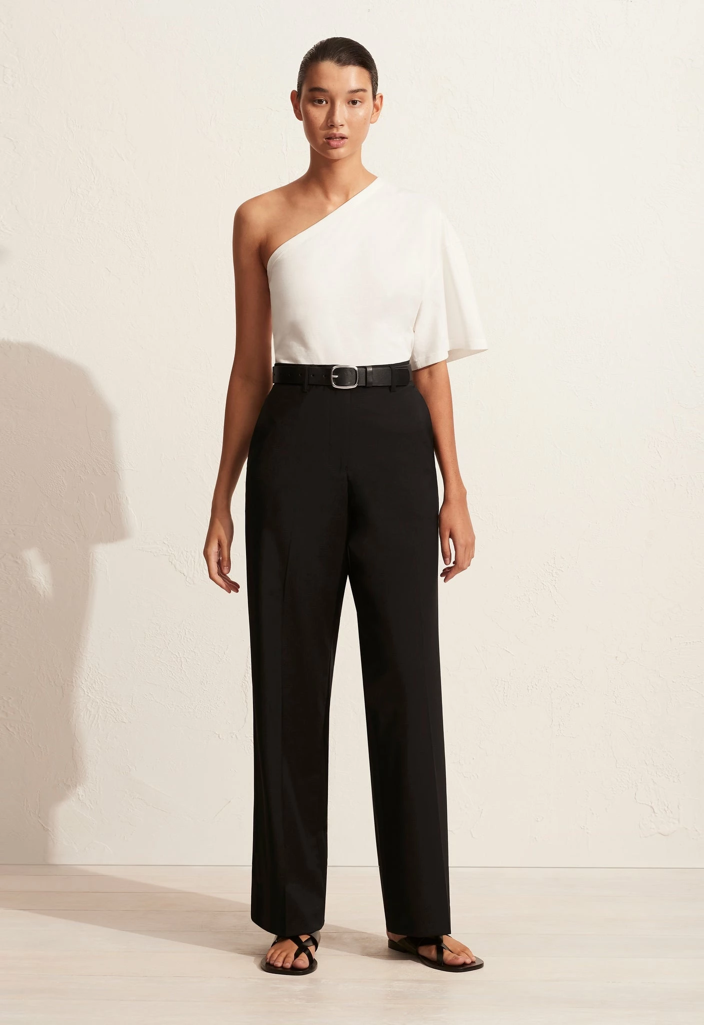 Matteau | One Shoulder Tee - Chalk 5 Matteau | One Shoulder Tee - Chalk - Image 5