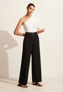 Matteau | One Shoulder Tee - Chalk 8 Matteau | One Shoulder Tee - Chalk -Acler Shop S31 One Shoulder Tee Relaxed Tailored Trouser Black 22251 Matteau D1 2136