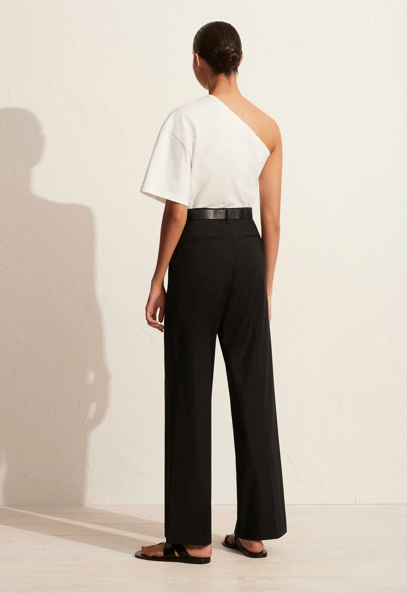 Matteau | One Shoulder Tee - Chalk 3 Matteau | One Shoulder Tee - Chalk - Image 3