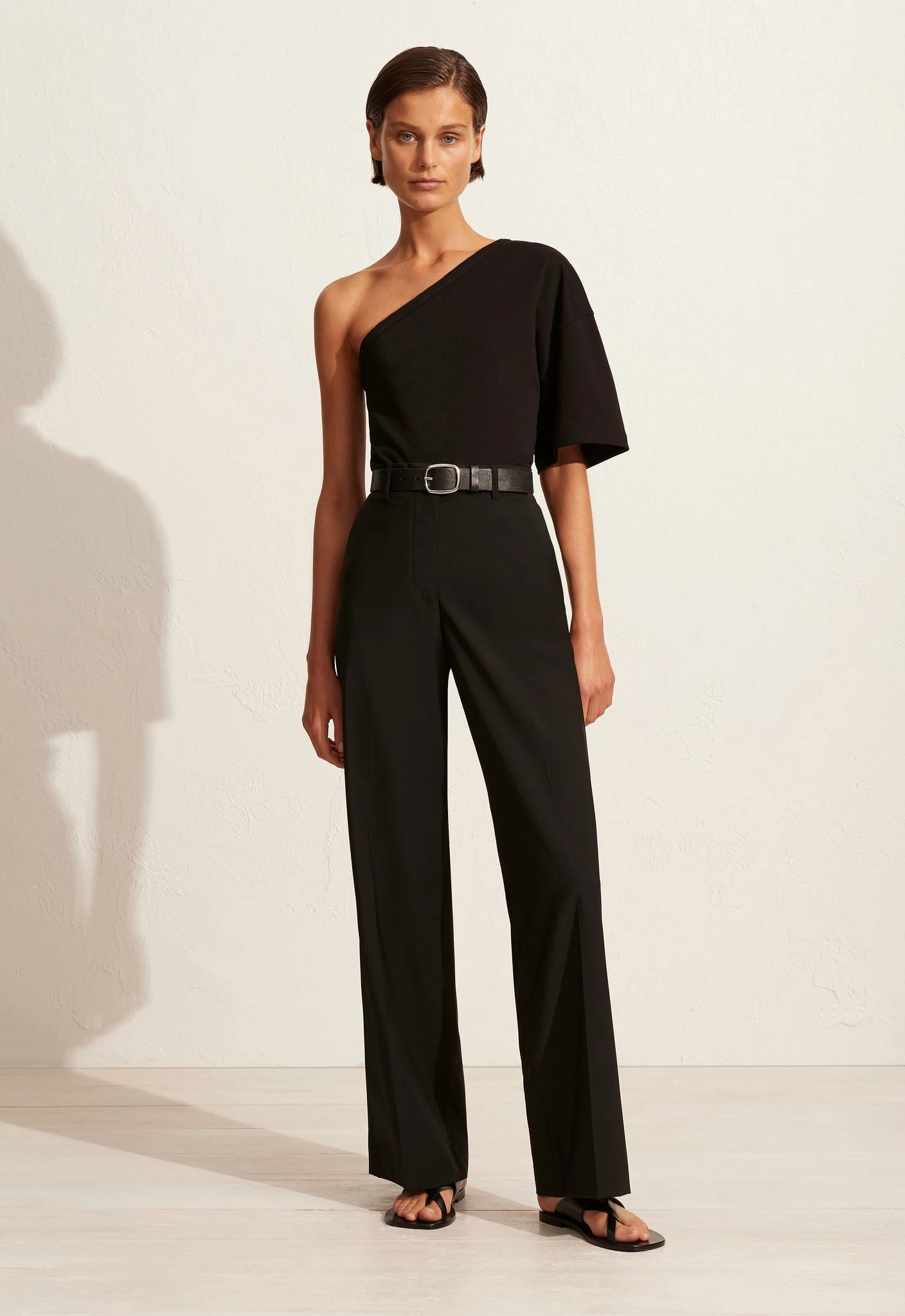 Matteau | One Shoulder Tee - Black 5 Matteau | One Shoulder Tee - Black - Image 5