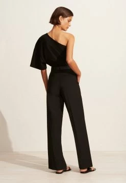 Matteau | One Shoulder Tee - Black 7 Matteau | One Shoulder Tee - Black -Acler Shop S36 ONE SHOULDER TEE RELAXED TAILORED TROUSER BLACK 22526 Matteau D1 1674
