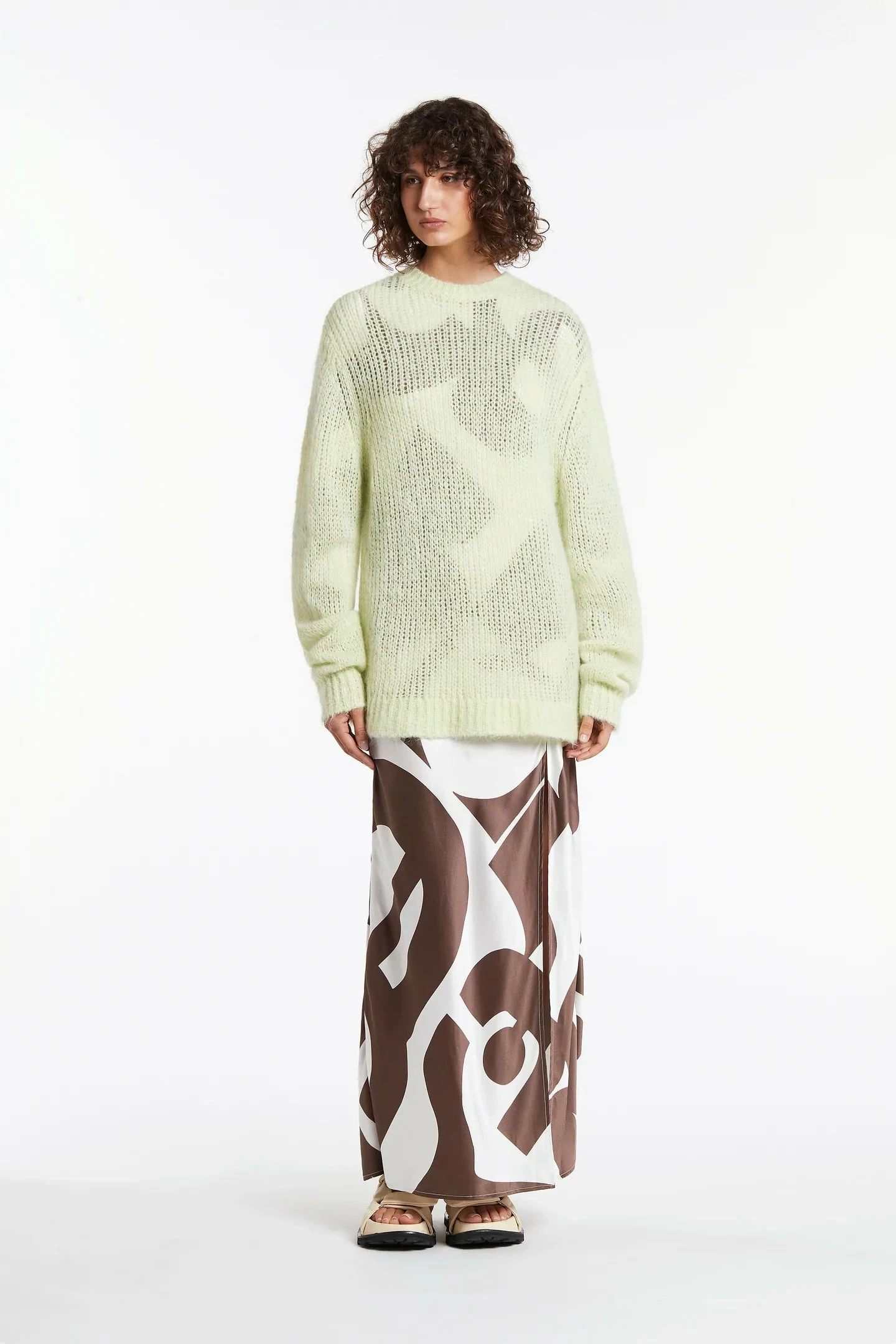 SIR THE LABEL | Ciao Open Knit Sweater - Pistachio 3 SIR THE LABEL | Ciao Open Knit Sweater - Pistachio - Image 3