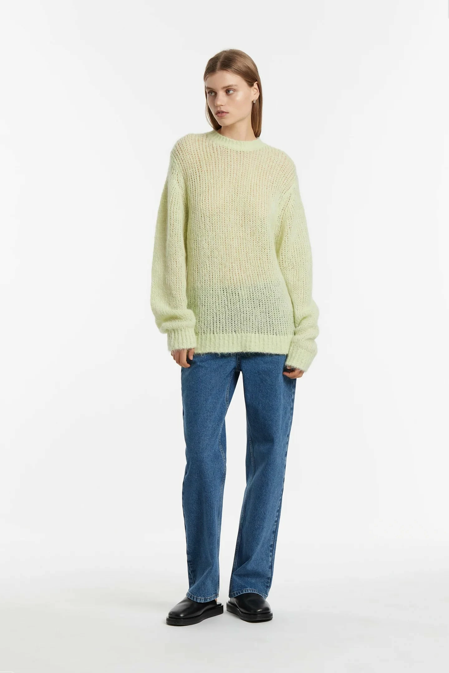 SIR THE LABEL | Ciao Open Knit Sweater - Pistachio 4 SIR THE LABEL | Ciao Open Knit Sweater - Pistachio - Image 4