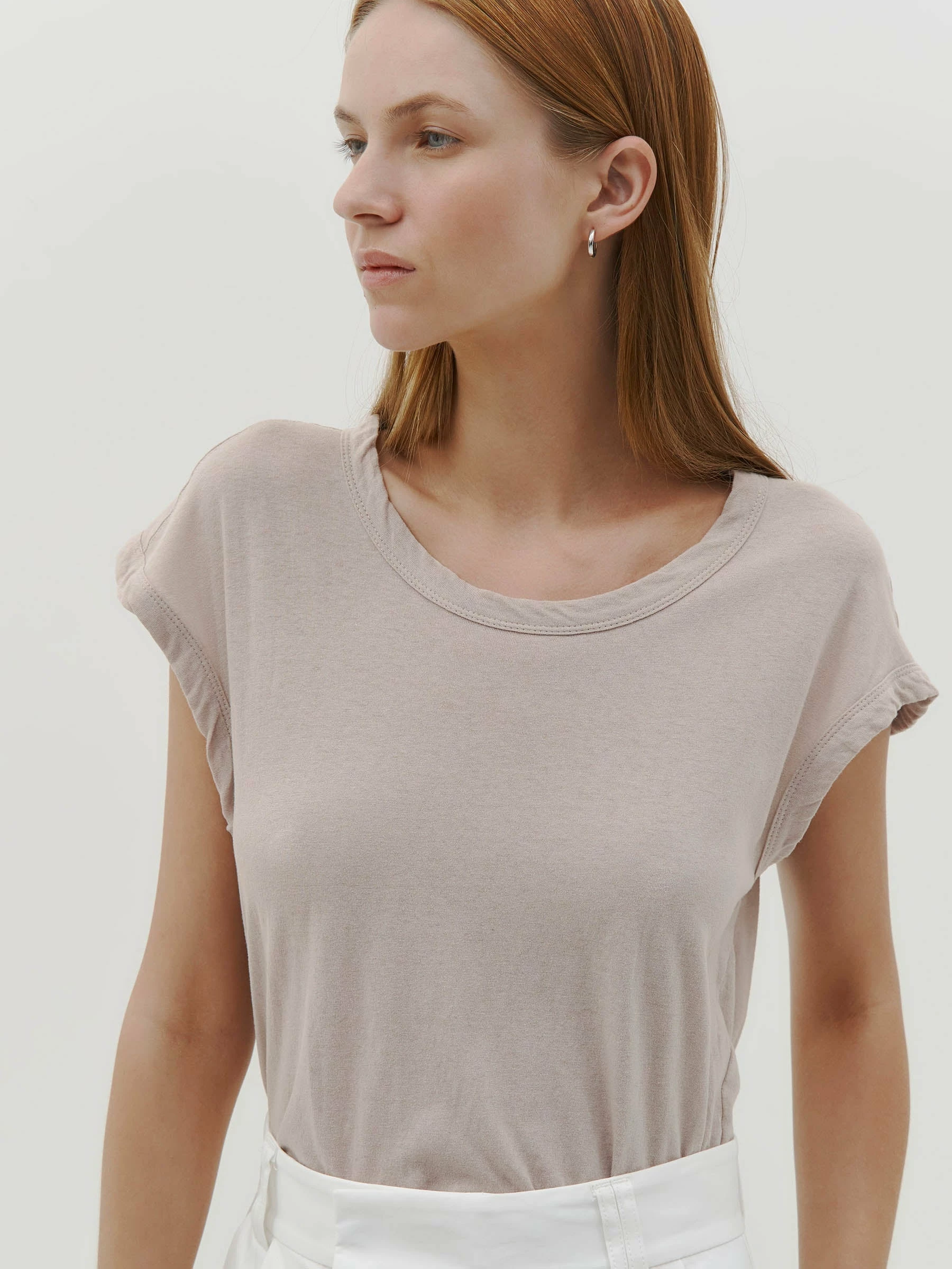 Bassike | Slim Muscle Tank - Light Hazelnut 2 Bassike | Slim Muscle Tank - Light Hazelnut - Image 2