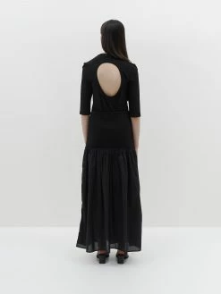 BASSIKE | Contrast Gathered Skirt - Black -Acler Shop SS22WFB49 contrast gathered cotton skirt black BACK 2000x 1b57dd16 9ad3 4fdb a412 318509066fa7
