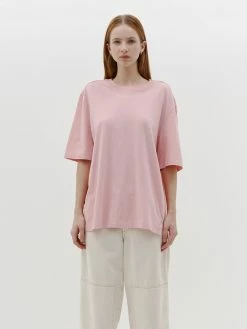 Bassike | Slouch Boyfriend S/S T.shirt - Lotus -Acler Shop SS22WJT35 slouch boyfriend short sleeve tshirt lotus FRONT 2000x ec0ac689 a11e 4390 bdfc 0ac83a36e8c2