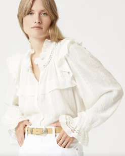 Isabel Marant | Jatedy Top - White -Acler Shop ScreenShot2022 01 10at2.12.46PM