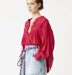 Isabel Marant | Plalia Top - Raspberry -Acler Shop ScreenShot2022 06 29at11.02.16AM