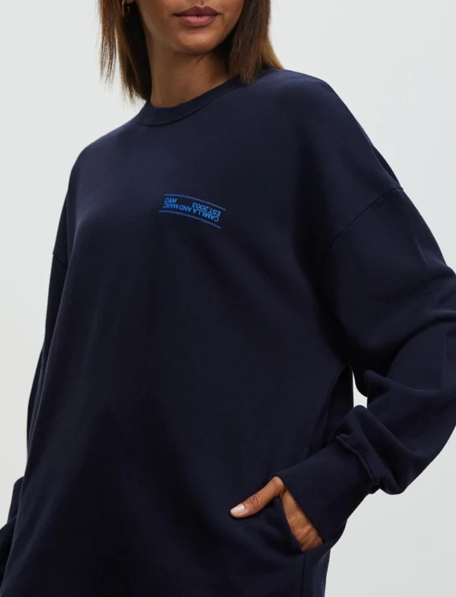 Camilla And Marc Camilla & Marc | Acura Sweater - French Navy 2 Camilla And Marc Camilla & Marc | Acura Sweater - French Navy - Image 2