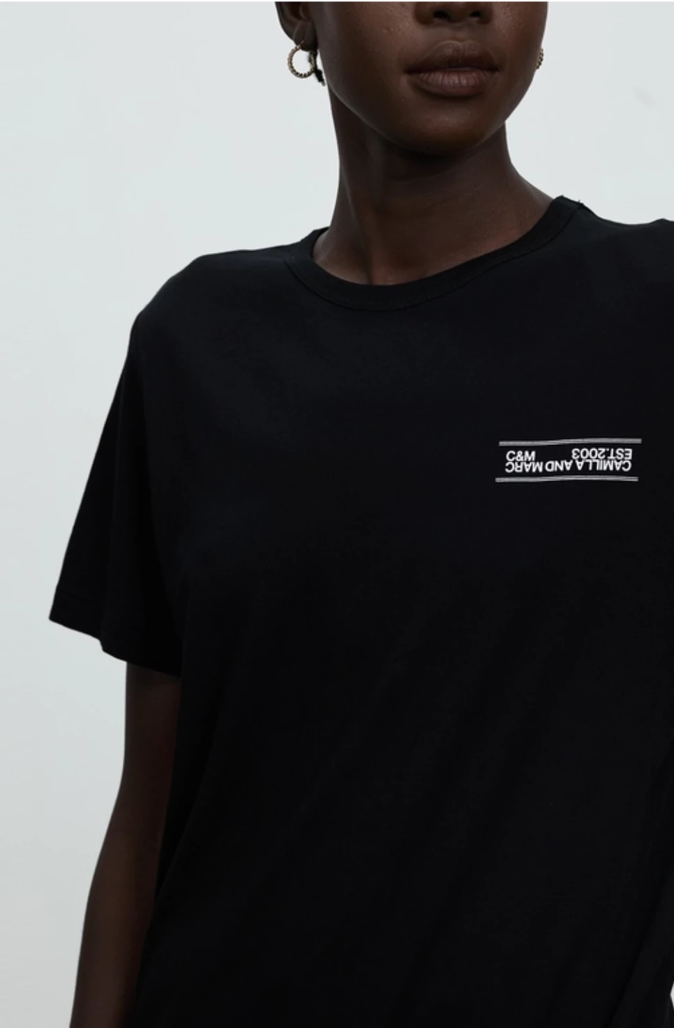 Camilla And Marc | Darcy Lightweight Tee - Black 2 Camilla And Marc | Darcy Lightweight Tee - Black - Image 2