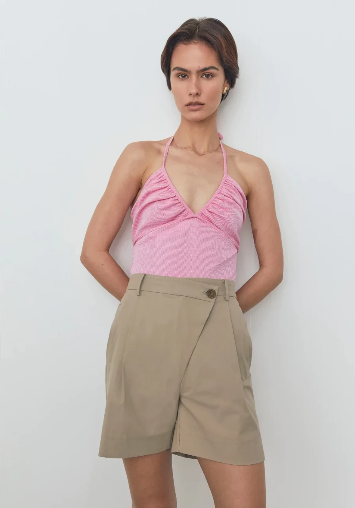 Viktoria & Woods | Fiasco Halter Top - Prism Pink Marle 2 Viktoria & Woods | Fiasco Halter Top - Prism Pink Marle - Image 2