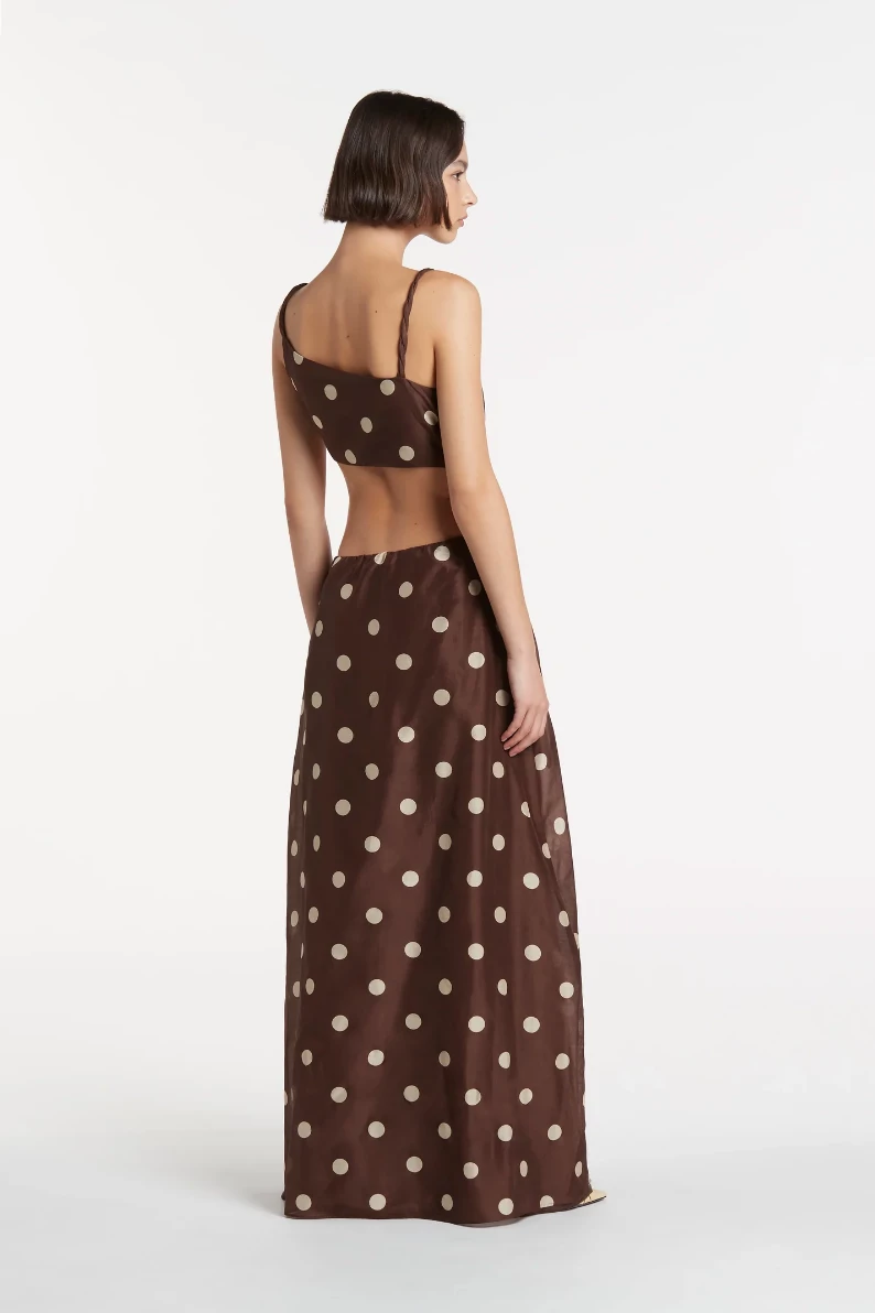 SIR THE LABEL | Vivi Asymmetrical Cut Out Dress - Marlon Polka Dot 4 SIR THE LABEL | Vivi Asymmetrical Cut Out Dress - Marlon Polka Dot - Image 4