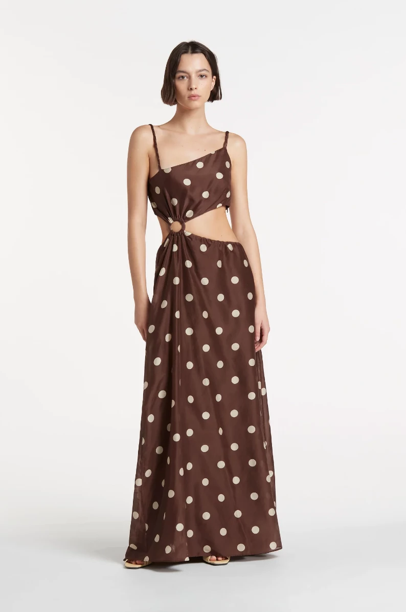 SIR THE LABEL | Vivi Asymmetrical Cut Out Dress - Marlon Polka Dot 3 SIR THE LABEL | Vivi Asymmetrical Cut Out Dress - Marlon Polka Dot - Image 3