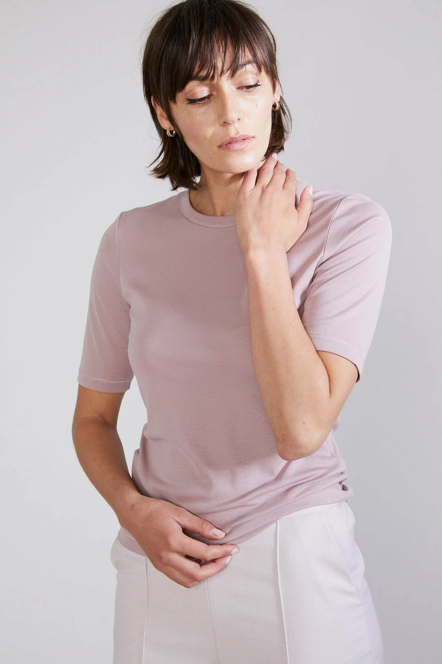 Laing | Slim Fit T-Shirt - Misty Rose 2 Laing | Slim Fit T-Shirt - Misty Rose - Image 2