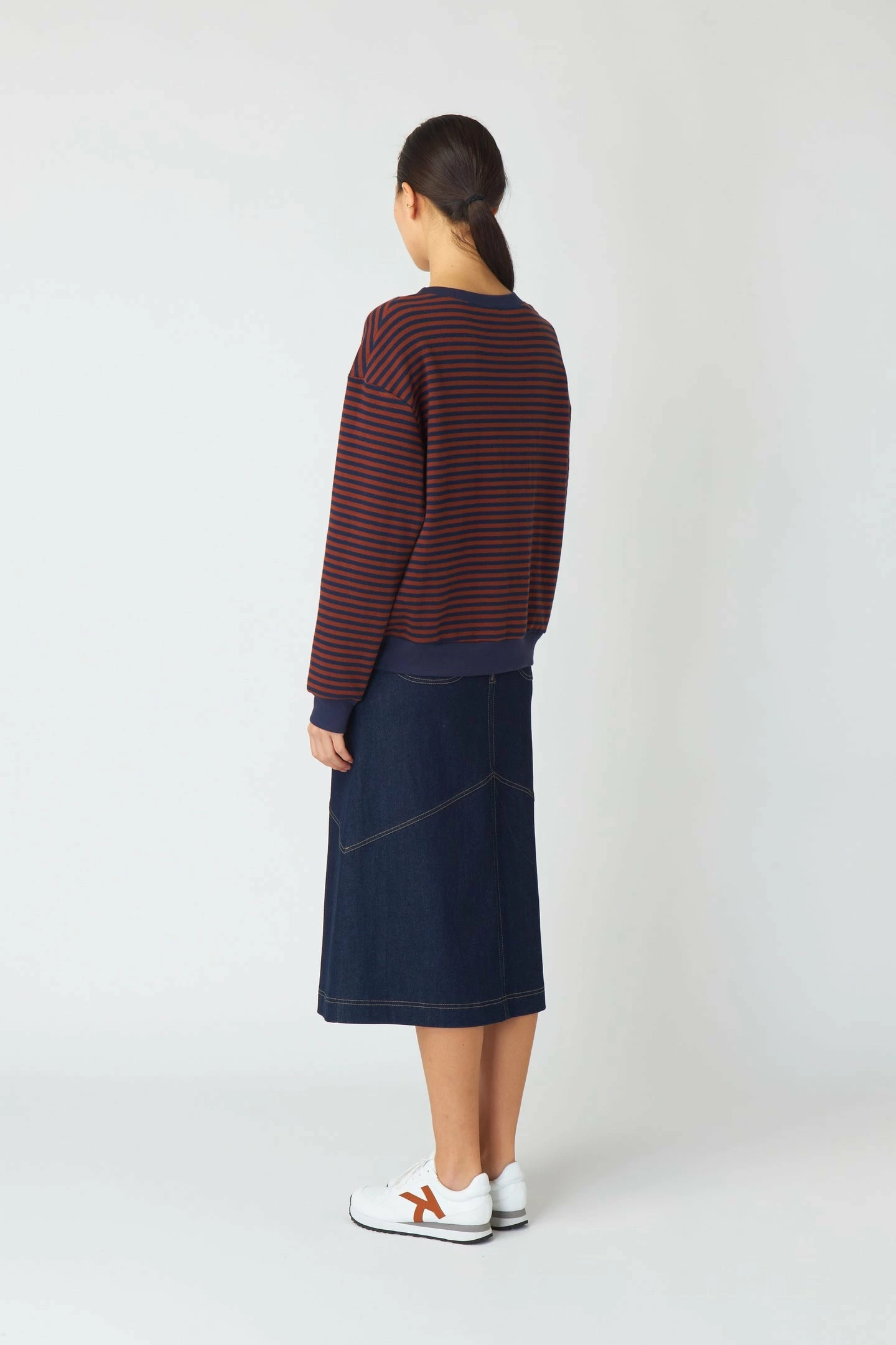 Kate Sylvester | Striped Sweatshirt - Tobacco 4 Kate Sylvester | Striped Sweatshirt - Tobacco - Image 4