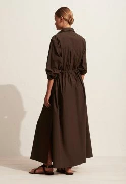 Matteau | Drawcord Shirt Dress - Carob -Acler Shop The Drawcord Shirt Dress Carob 4 5000x b16cd3c6 e1ce 4c54 ab06 4a28c9fb3eaa